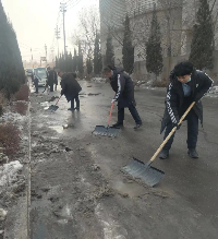 辽宁福山公墓年后冰雪大清扫